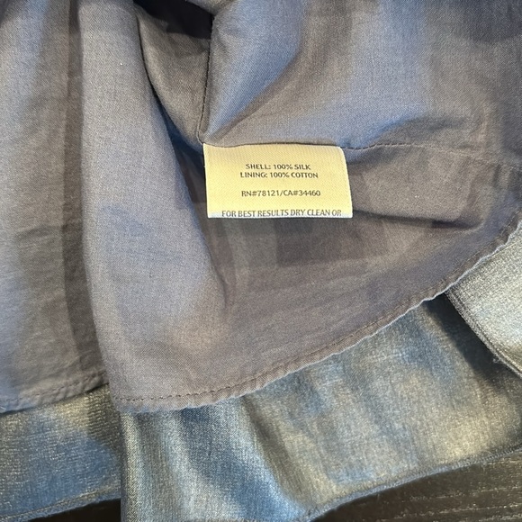 EILEEN FISHER 💯 silk and cotton lined suble sequin rusched tank size S/P - Picture 5 of 11